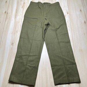 NWT Pontiac Mens Olive Green Flat Front Straight Leg Military Pants Size 34Wx30L